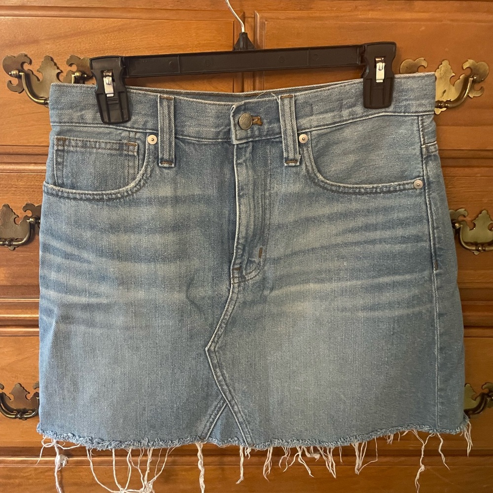 Madewell Rigid Denim A-Line Mini Skirt